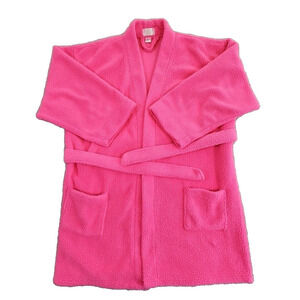 Ulta Beauty Terrycloth Bathrobe Women's Size L/XL Pink Belted Pockets Couchcore